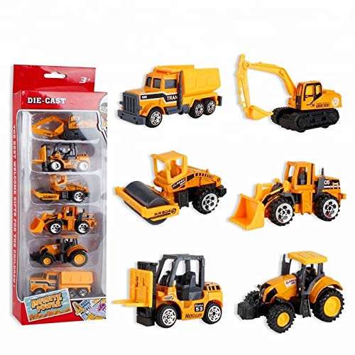 Atilaaa Construction Site Vehicles Toy Set, Kids Engineering Playset