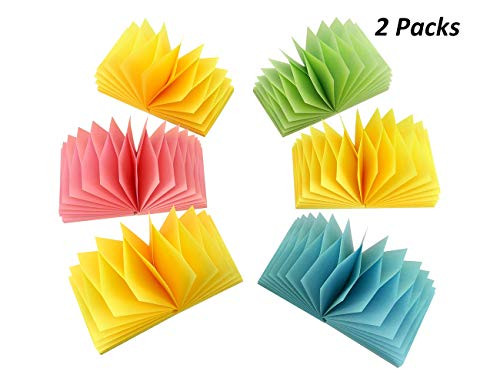 4A Sticky Pop-up Notes,3 x 3 Inches,Pastel Assorted,Self-Stick Notes,100 Sheets/Pad,6 Pads/Pack,2 Packs/Set,1200 Sheets Total,AAAA 4A 303x6-Z