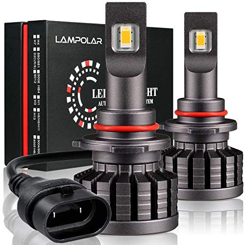 Lampolar LED Headlight Bulbs Conversion Kit 9006 All-in-One 8000LM 6000K Cool White - 2 Years Warranty