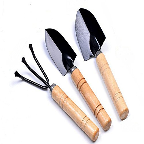 w&m Mini Gardening Plant Pot 3 Pieces Gardening Tools Small Shovel/Rake/Spade?Wholesale Garden Flowers, Meat, Garden Tools, Small Shovels, Iron rakes, Gardening, Three Sets.