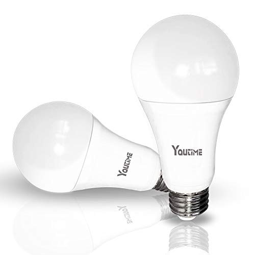 A21 3 Way Switching Led Light Bulbs Warm White 3000K 50/100/150W Equivalent Wattage 6/14/20W 500/1600/2100LM E26 Base Light Bulbs 2 Packs Youtime
