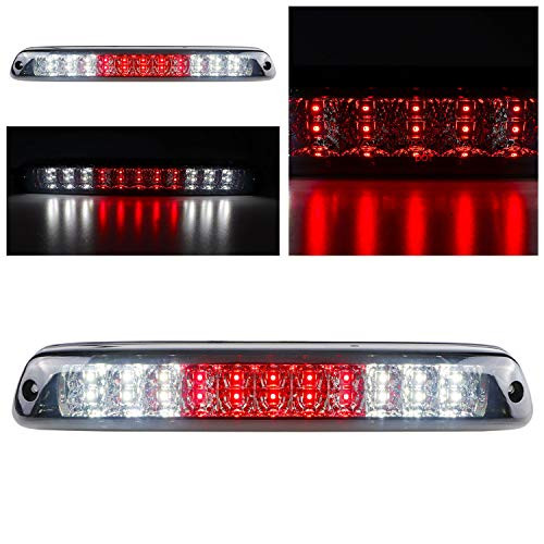 Sanzitop LED 3rd Brake Lights Assembly Rear Tail Brake Light Cargo Lamp Waterproof Fit for 2004-2012 Chevy Colorado 2004-2012 GMC Canyon OEM 531028 25971002 (Chrome Housing Smoke Lens)