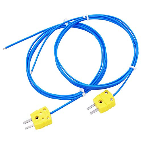 Twidec/2Pcs 2M Waterproof K-Type Temperature Sensor Mini-Connector Probe for Thermocouple Sensor & Meter ?Temperature Range: -50~250°C?