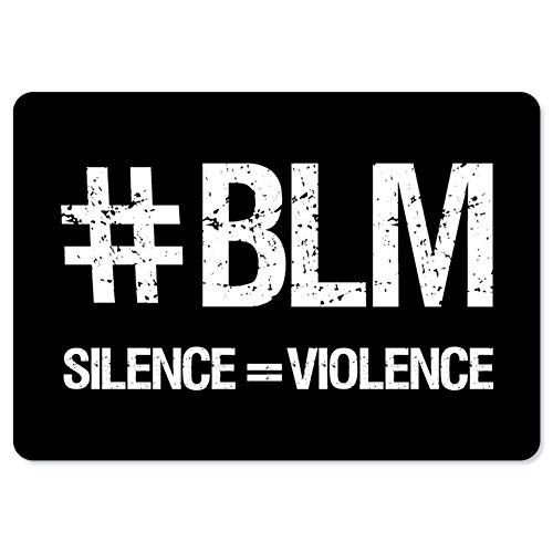 BLM Sign - Black Lives Matter Silence = Violence | Peel and Stick Wall Graphic | Protect Your Business, Municipality, Home & Colleagues |  Made in The USA