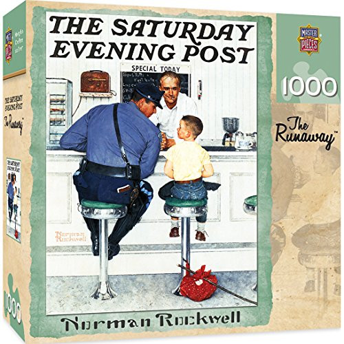 MasterPieces Saturday Evening Post Jigsaw Puzzle, Norman Rockwell Runaway Collage, 1000 Pieces MasterPieces Saturday Evening Post Jigsaw Puzzle, Norman Rockwell Runaway Collage, 1000 Pieces