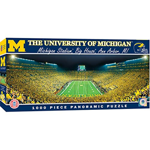 MasterPieces NCAA Michigan Wolverines Football Stadium Panoramic Jigsaw Puzzle, 1000 Pieces, 13" x 39" MasterPieces NCAA Michigan Wolverines Football Stadium Panoramic Jigsaw Puzzle, 1000 Pieces, 13" x 39"