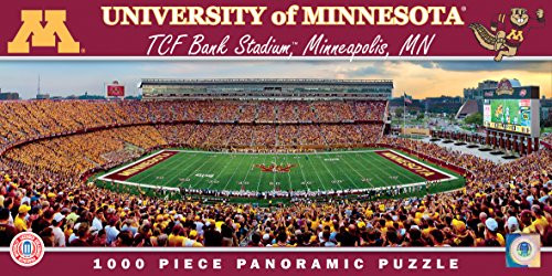MasterPieces NCAA Minnesota Golden Gophers Football Stadium Panoramic Jigsaw Puzzle, 1000 Pieces, 13" x 39"
