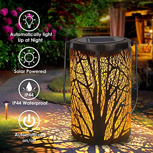 Solar Lights Outdoor Hanging Solar Lanterns Garden Outdoor Solar Lights with Handle Retro Metal Waterproof for Patio Yard Pathway Decorative (Copper) Solar Lights Outdoor Hanging Solar Lanterns Garden Outdoor Solar Lights with Handle Retro Metal Waterproof for Patio Yard Pathway Decorative (Copper)