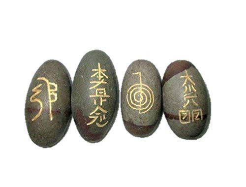Jet Unique Narmada Stone Shiva Lingam 2" Usui Reiki Healing Set Chakra Balancing Meditation Free Booklet Crystal Therapy Image is JUST A Reference.