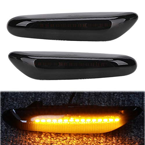 LED Amber Lamps Light Side Clear Markers Light Assembly Compatible with E81 E87 E82 E88 E90 E92 E93 E46 E60 E61 E83 E84 Smoked Lens