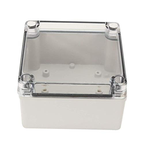 YXQ 125x125x75mm Clear Cover ABS Junction Box IP66 Waterproof Project Case Enclosure PC Transparent Cover (5 x 5 x 3 inches)