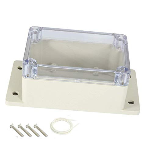 YXQ 100x68x50mm Clear Cover Junction Box Waterproof ABS Project Case Enclosure with Hole Cable Wire Connect Power Wall Hang (3.9 x 2.7 x 2 inches)