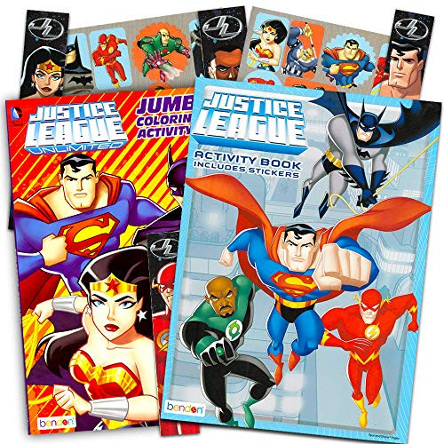 DC Comics Justice League Coloring and Activity Book Bundle with 2 Books Featuring Batman, Superman, Wonder Woman, Green Lantern, The Flash, Aquaman, and Cyborg DC Comics Justice League Coloring and Activity Book Bundle with 2 Books Featuring Batman, Superman, Wonder Woman, Green Lantern, The Flash, Aquaman, and Cyborg