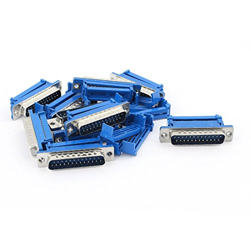 uxcell 10Pcs Parallel Port D-SUB DB25 25-Pin Male IDC Flat Cable Connector