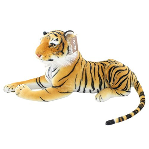 JESONN Realistic Big Stuffed Animals Tiger Plush Cat Toys 23.6 Inch (Brown) JESONN Realistic Big Stuffed Animals Tiger Plush Cat Toys 23.6 Inch (Brown)