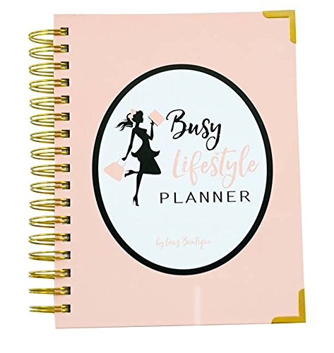 Undated Planner by Lanz Boutique - Best Personal Organizer for Busy Women - Monthly and Weekly calendars with to do, Goal Setting, Notes, Contacts and Year end Review