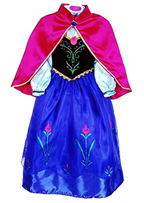 JerrisApparel Snow Party Dress Queen Costume Princess Cosplay Dress Up (6-7, Dark Blue) JerrisApparel Snow Party Dress Queen Costume Princess Cosplay Dress Up (6-7, Dark Blue)