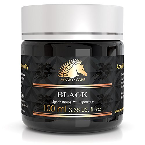 Acrylic Paint - 100ml - Artists' Quality - MyArtscape (Black)