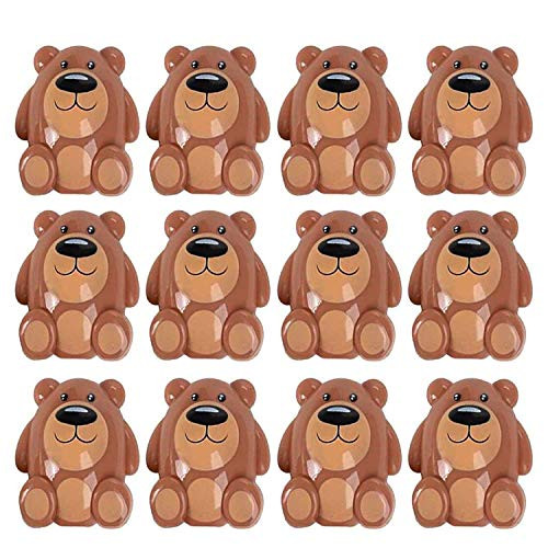 Kicko Teddy Bear Surprise Eggs - Pack of 12-2.75 Inch Plastic Bear-Shaped Eggs for Easter Basket Fillers, Treasure Chest Stuffers, Novelty Toy, Party Supplies