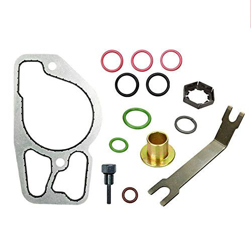 HPOP High Pressure Oil Pump Kit with Base Gasket Replacement for 1994.5-2003 Ford Powerstroke Diesel Engine 7.3L F250 F350 F450 F550 E250 E350 E450 Excursion (Pack of 14 Set)