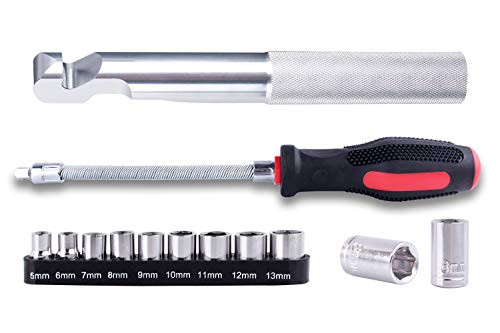 UNIGT Clutch Cover Removal Tool Replacement for Polaris RZR XP Turbo, RS1 Ranger XP 1000 Reversible Belt Changing Tool with Socket Kit (Belt Tool)