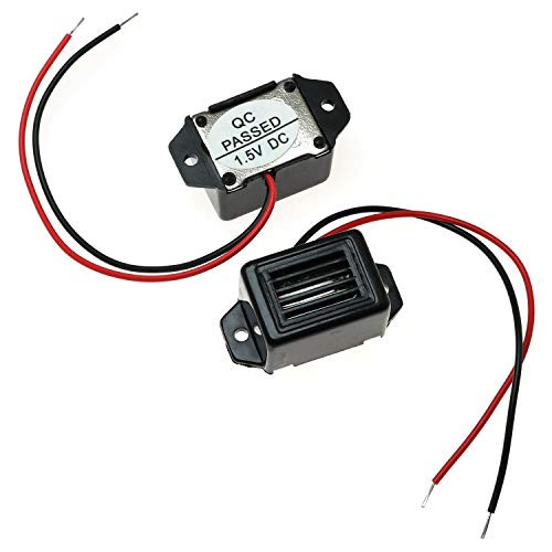 E-outstanding Mini Buzzers 2PCS 1.5V 400Hz Magnetic Rectangular Buzzers with Lead Wire Morse Code Mechanical Electronic Components