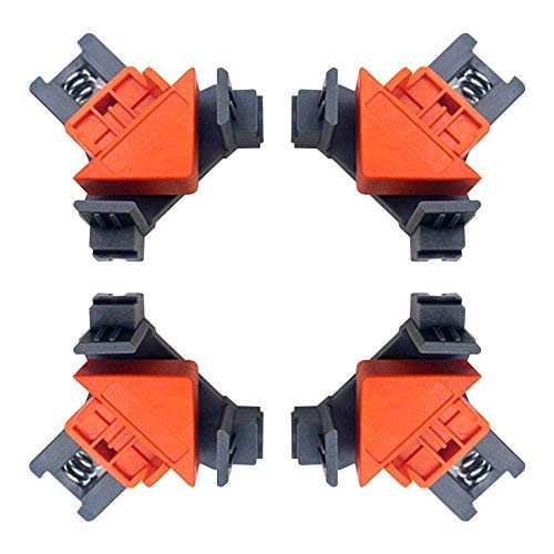 Angle Clamps, 4PCS Right Angle Fixing Clip,Multi-function woodworking right angle clamp Adjustable Swing Corner Clamp, Corner Clip Fixer for Welding, Wood-Working, Drilling,Making Cabinets