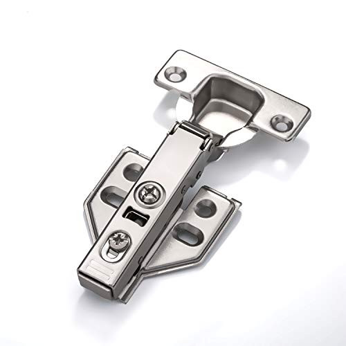 Luokim 2pcs 110 Degree Frameless Cabinet Door Concealed Hinges,Full Overlay,Nickel Plated Luokim 2pcs 110 Degree Frameless Cabinet Door Concealed Hinges,Full Overlay,Nickel Plated