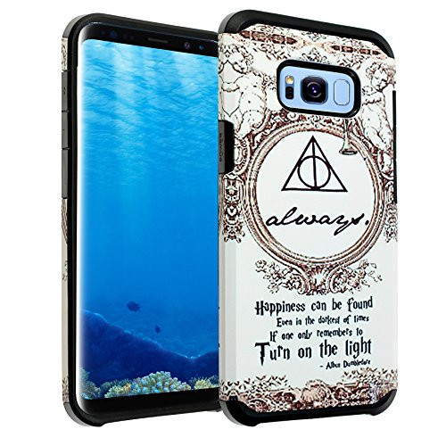 Galaxy S8 Case, IMAGITOUCH 2-Piece Style Slim Fit Armor Case with Dual Layer Protective Cover Air Cushion Design Harry Potter Always for Samsung Galaxy S8 Harry Potter Dumbledore Always Hybrid