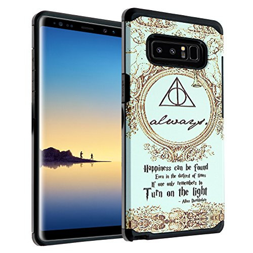 DURARMOR Galaxy Note 8 Case, Note 8 Harry Potter Hogwarts Deathly Hallows Map Dual Layer Hybrid Shockproof Ultra Slim Fit Armor Air Cushion Defender Protector Cover for Note 8 Hallows