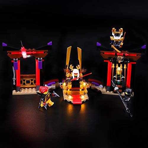 BRIKSMAX Led Lighting Kit for Throne Room Showdown - Compatible with Lego Ninjago 70651 Building Blocks Model- Not Include The Lego Set