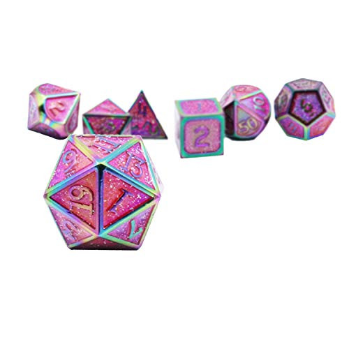 DND Metal Dice Set Role Playing 7PCS Dungeons and Dragons Dice Pathfinder RPG Games DND Dice