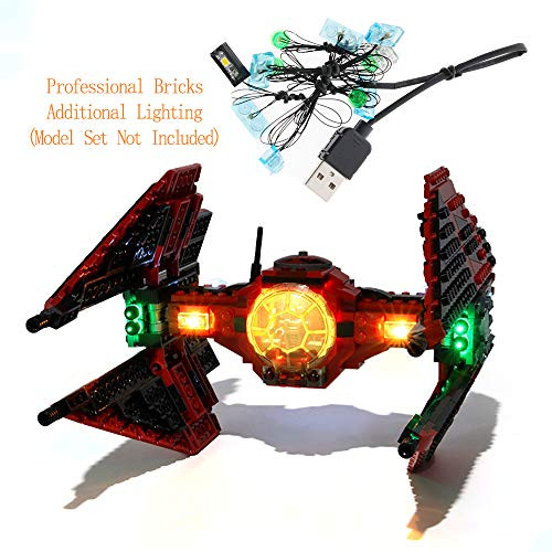 GEAMENT Bricks Lighting for Star Wars Resistance Major Vonregs TIE Fighter - Compatible with 75240 Lego Building Blocks Model (Lego Set Not Included)