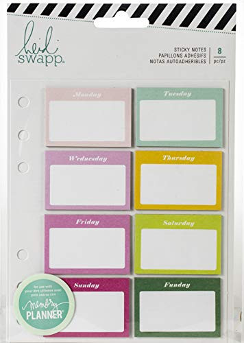 Heidi Swapp 314399 Embellishment Color Fresh-Memory Planner-Sticky Notes (8 Piece), Multicolor