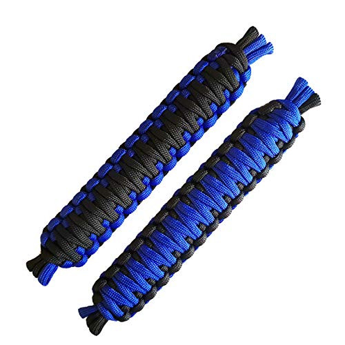 Door Strap for Jeep,Door Straps for Jeep Wrangelr CJ YJ TJ JK JKU JL,Door Limit Strap for Jeep Wrangler,Hand Woven,Heavy Duty Paracord,Black & Blue