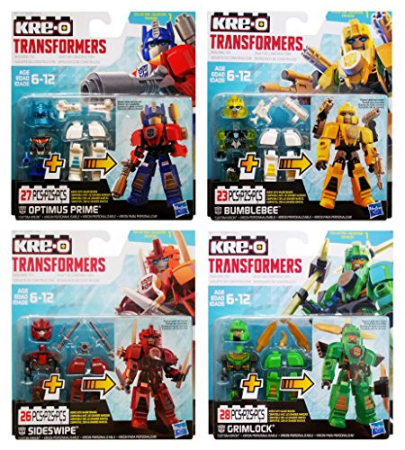 KRE-O Transformers Custom Kreons Collection 1: Optimus Prime, Bumblebee, Sideswipe & Grimlock
