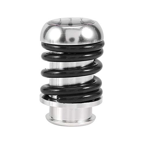 Aramox Manual Gear Stick Shift Knob,Universal Aluminum Spring 5 Speed Manual Car Gear Shifter Stick Shift Knob Lever (Black)