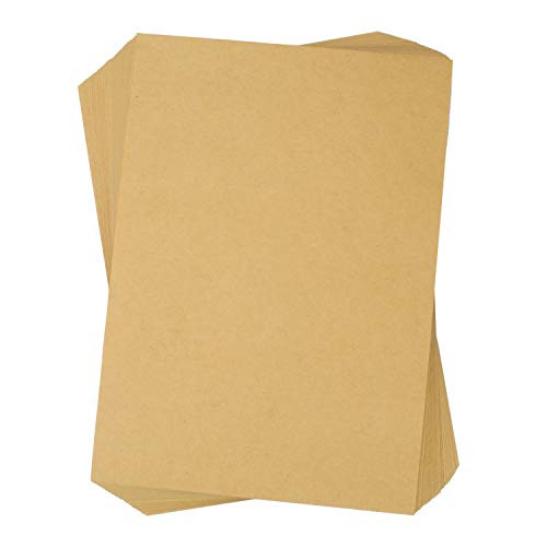 Elcoho 50 Sheets Brown Kraft Paper A4 Sized Stationery Card Paper, 120GSM, for Homemade Gift, Arts Crafts or Office Use (120 GSM)