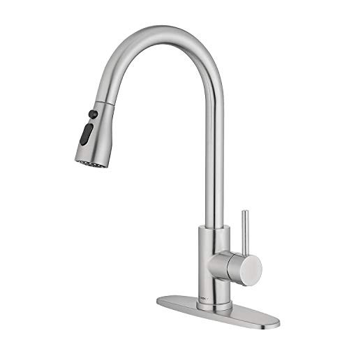 Kitchen Faucet, Tansky Kitchen Sink Faucet, Sink Faucet, Pull-Down Kitchen Faucets, Bar Kitchen Faucet, Brushed Stainless Steel