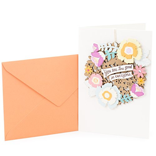 Hallmark Signature Birthday Card (Removable Floral Wreath) Hallmark Signature Birthday Card (Removable Floral Wreath)