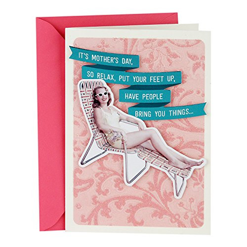 Hallmark Shoebox Funny Mother's Day Card (Relax and Put Your Feet Up)