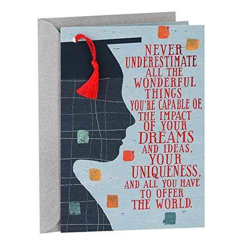 Hallmark Graduation Card (Graduation Cap With Tassel, Never Underestimate All You Have to Offer)