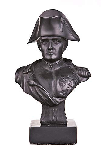 danila-souvenirs French Leader Napoleon Bonaparte Stone Bust Statue Sculpture 5.3'' Black