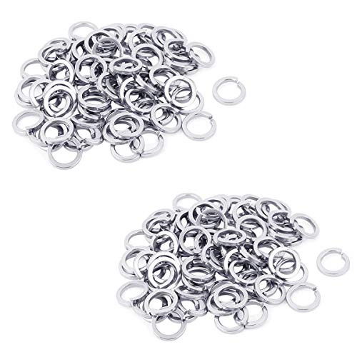 M10 Stainless Flat Spring Lock Washers, 18-8 (304) Stainless Steel, 0.39ID?100Pack (M10)