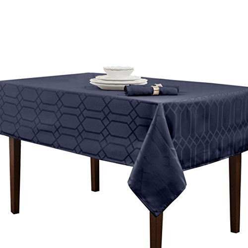 Benson Mills Chagall Spillproof Tablecloth,Indigo, 60 X 84