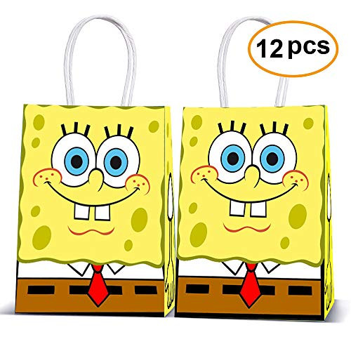 12 PCS Spongebob Birthday Party Goody Bags for Spongebob Theme Party Decorations Supplies 12 PCS Spongebob Birthday Party Goody Bags for Spongebob Theme Party Decorations Supplies