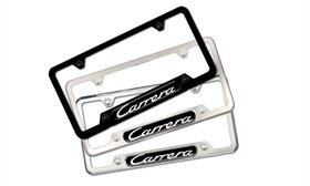 Porsche Genuine Carrera Stainless Steel License Frame - Matte Black Finish
