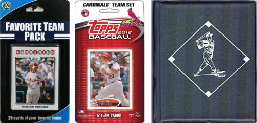 MLB St. Louis Cardinals Licensed 2012 Topps Team Set and Favorite Player Trading Cards Plus Storage Album