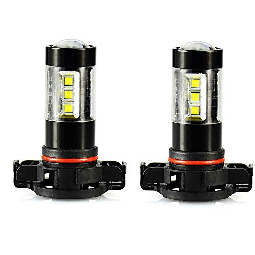Extremely Bright Max 50W High Power 5202 5201 PS19W LED Fog Light Bulbs for DRL or Fog Lights, Xenon White