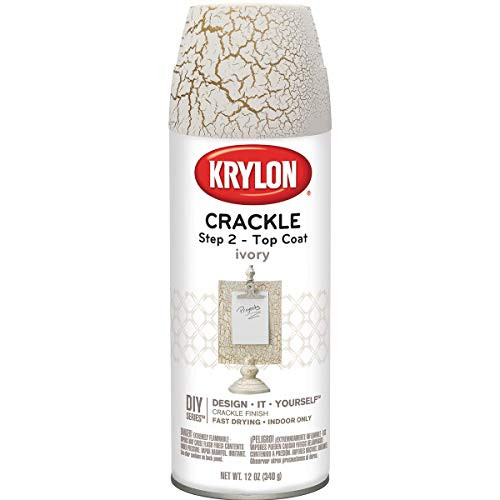 Krylon K08420007 Top Coat Clear Crackle Finish Paint, 12 ounces